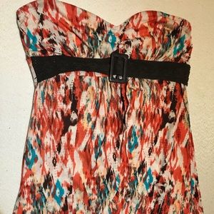 Juniors strapless shirt